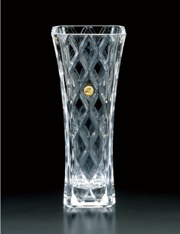 クリスタル花瓶・ガラス花瓶（菊紋入り）画像