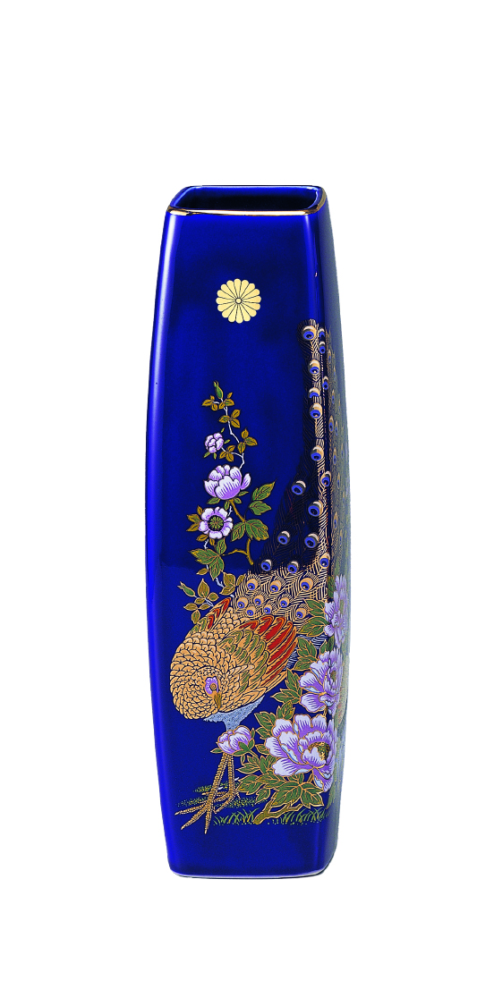 美濃焼花瓶（菊紋入り）の画像