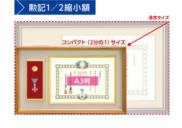 A3縮小コンパクト　勲記・勲章額　（MS-1）の画像