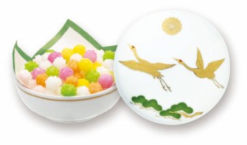 有田焼ボンボニエール　法要・法事用(菊紋入り)の画像