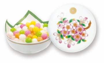 有田焼ボンボニエール　法要・法事用(菊紋入り)の画像