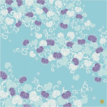有職　綿大風呂敷（葵唐草）（菊紋入り）の画像