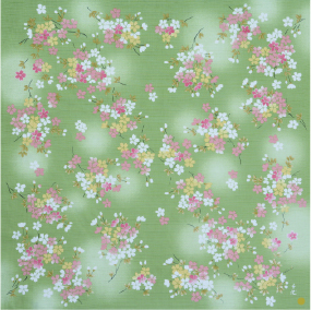 宇野千代の愛した桜の風呂敷  江戸ざくら ワイン（菊紋入り）の画像