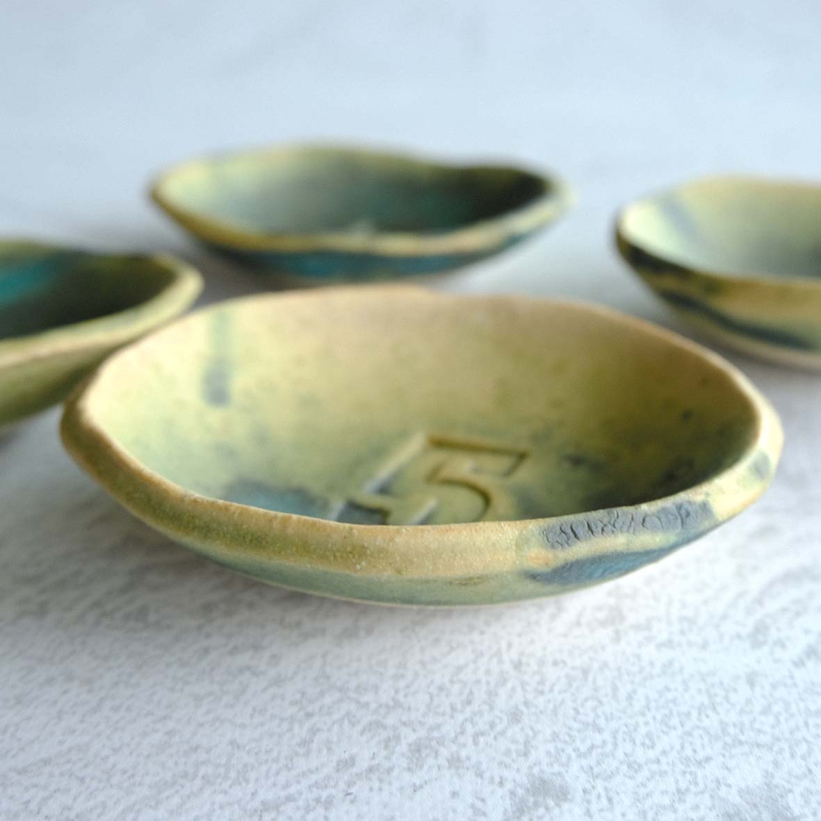 sckcrew　新品　陶器　陶芸作家　豆皿10個a kazan-onlyone_suyaki-mame-1