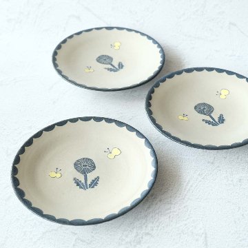 タンポポの金縁プレート 通販】若手陶芸アーティストの店 陶工房