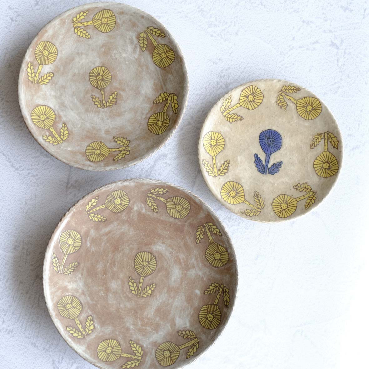 タンポポの金縁プレート 通販】若手陶芸アーティストの店 陶工房