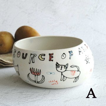 川原れもん サラダボール クマ 陶芸作家作品 約16cm 川原れもん サラダボール クマ 陶芸作家作品 約16cm 川原れもん