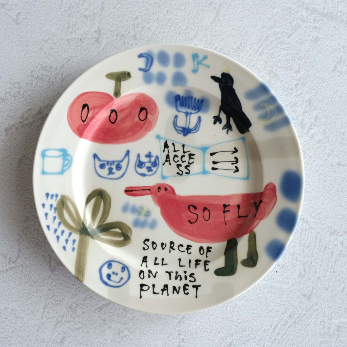 ８寸丸絵皿の画像