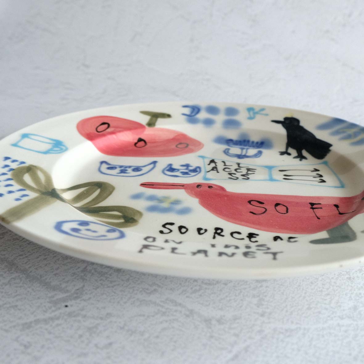 ８寸丸絵皿の画像