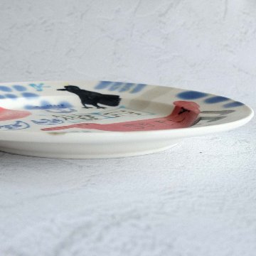 ８寸丸絵皿の画像