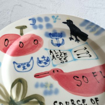 ８寸丸絵皿の画像