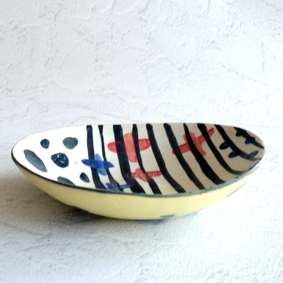 フルーツ皿　陶芸 ケ13 銅緑釉 パッチワークのりんご皿 中 - 益子焼の小さな窯元