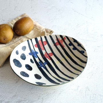 ６寸丸深絵皿の画像