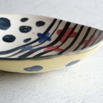 ６寸丸深絵皿の画像