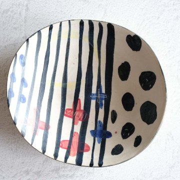 ６寸丸深絵皿の画像