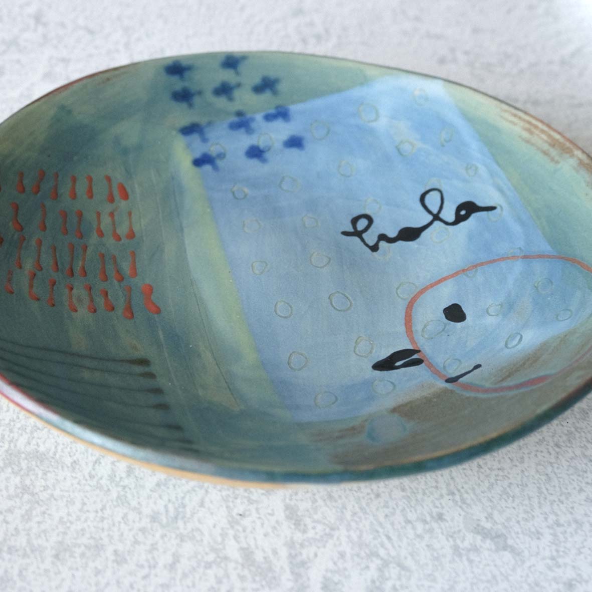 5寸丸深絵皿の画像