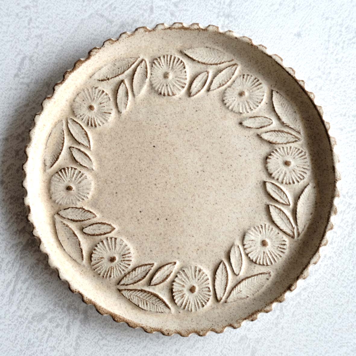 レリーフ長四角・丸皿の画像