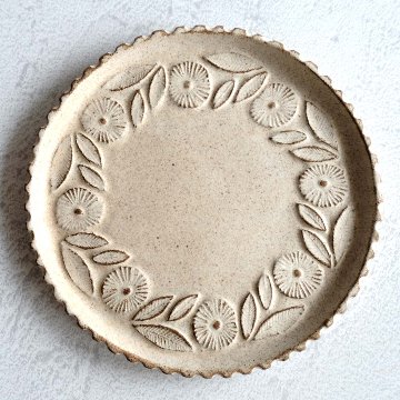 レリーフ長四角・丸皿の画像