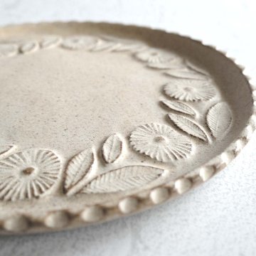 レリーフ長四角・丸皿の画像