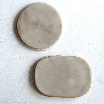 レリーフ長四角・丸皿の画像