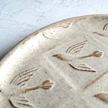 鳥・花模様皿の画像