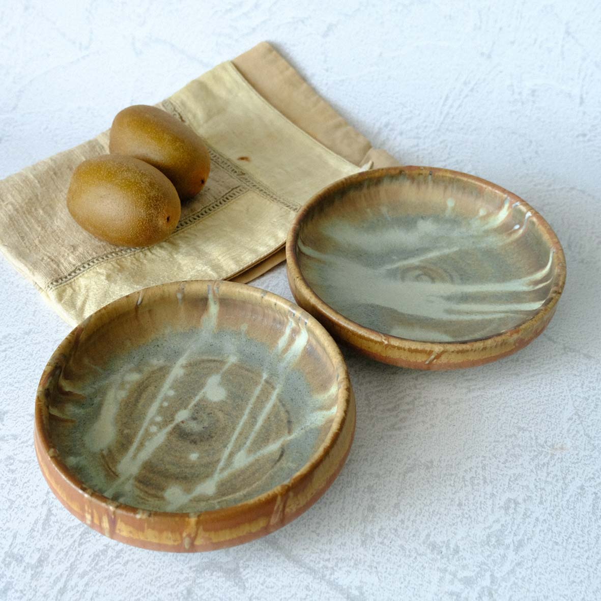 ｽﾘｯﾌﾟ模様丸浅鉢Ｓの画像