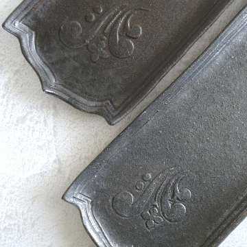 星花文長方皿の画像