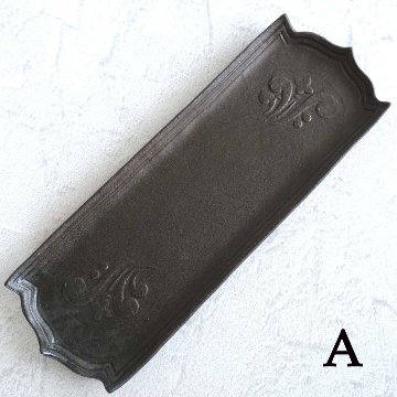 星花文長方皿の画像