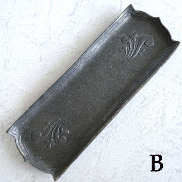 星花文長方皿の画像