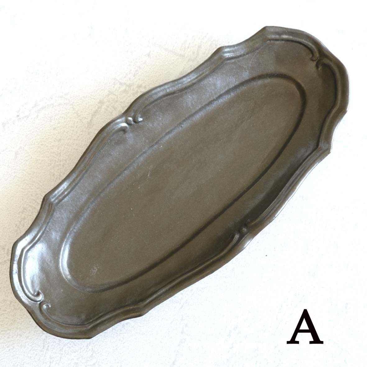 線文フリル楕円皿の画像