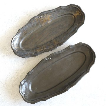 線文フリル楕円皿の画像