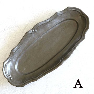 線文フリル楕円皿の画像