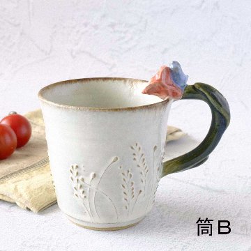 お花取手マグの画像
