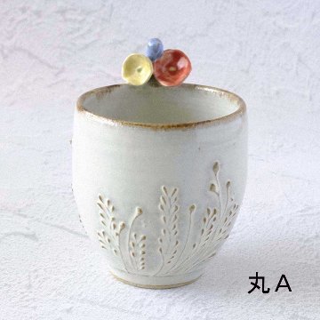 お花取手マグの画像