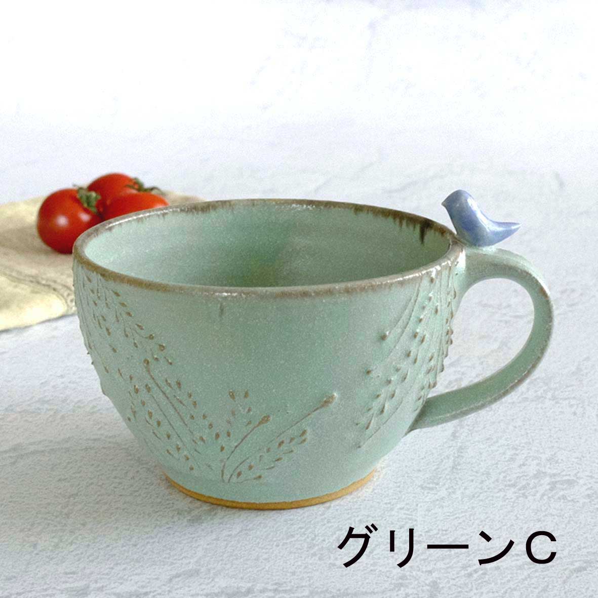 小鳥のスープカップの画像