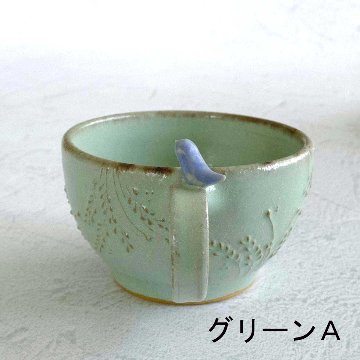 小鳥のスープカップの画像