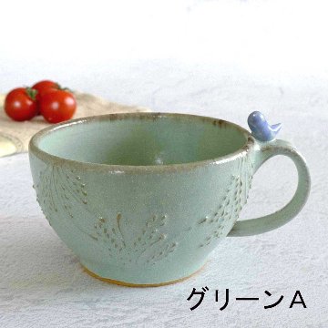 小鳥のスープカップの画像