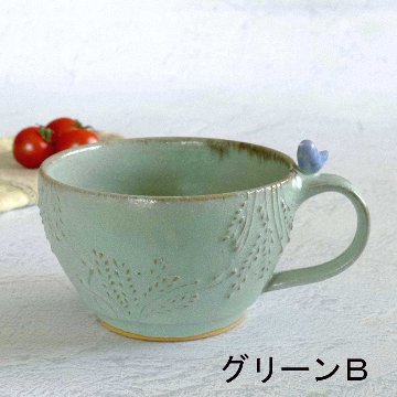 小鳥のスープカップの画像