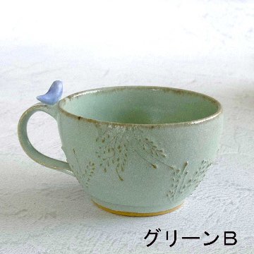 小鳥のスープカップの画像