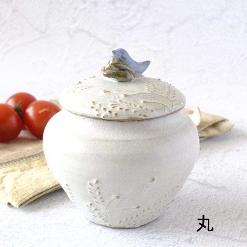 小鳥とお花の壺の画像