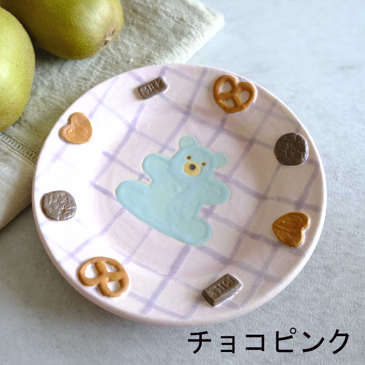 キャラクター付き小皿の画像