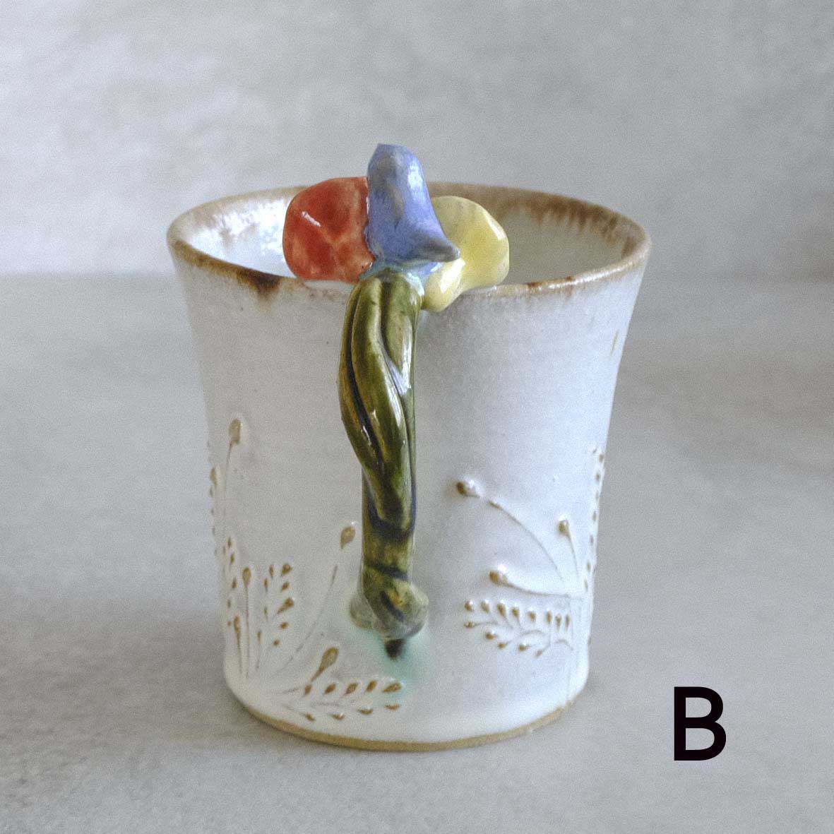 お花取手マグの画像