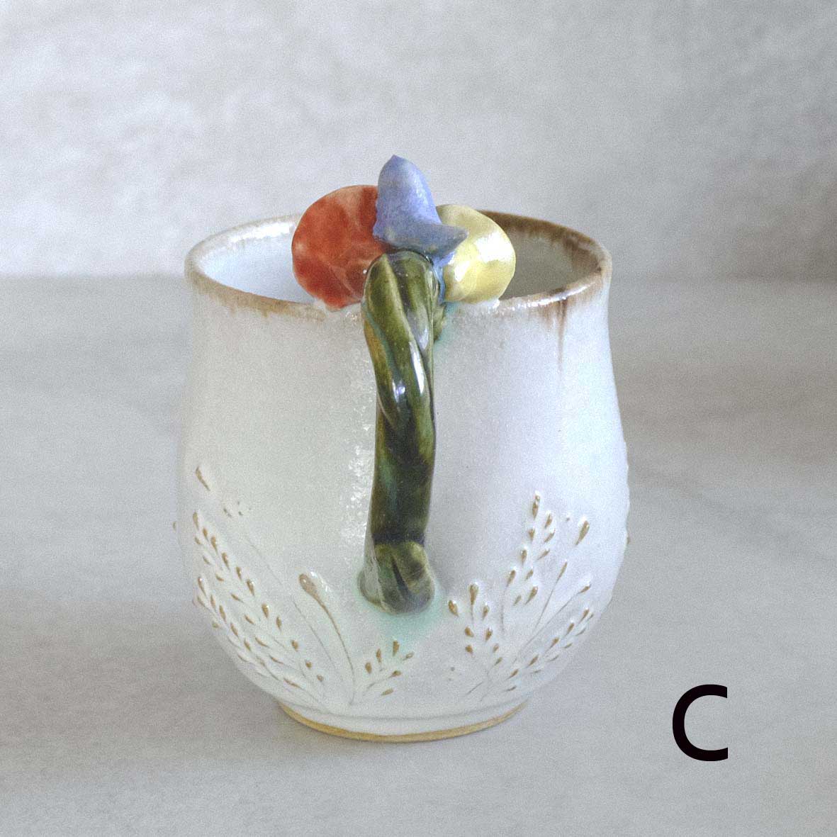 お花取手マグの画像
