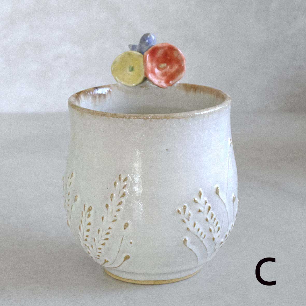 お花取手マグの画像