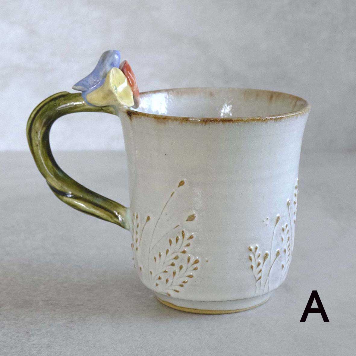 お花取手マグの画像