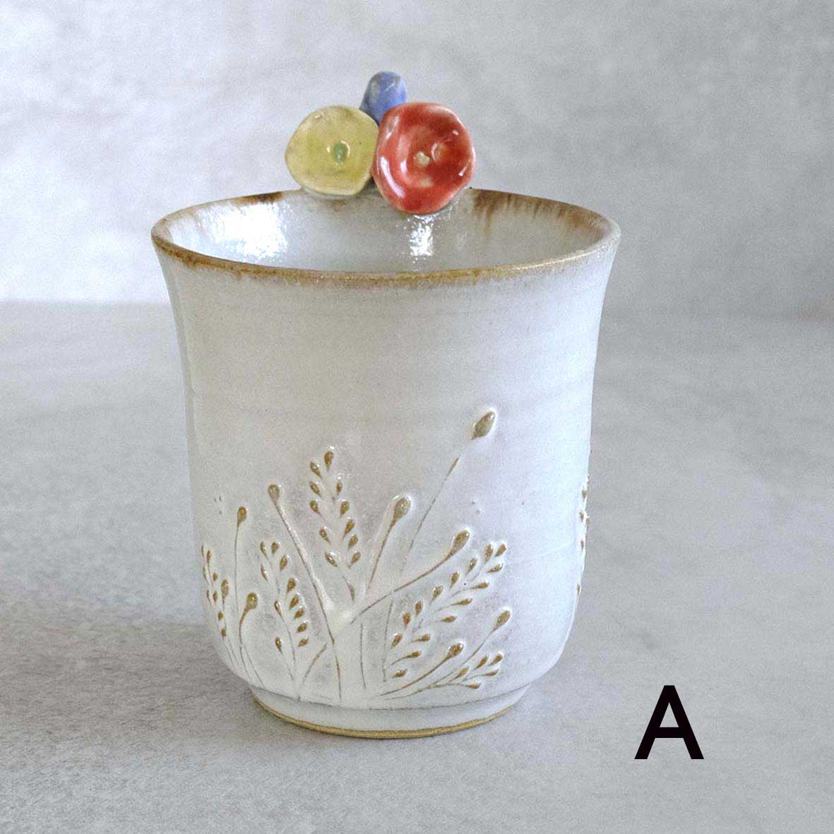 お花取手マグの画像