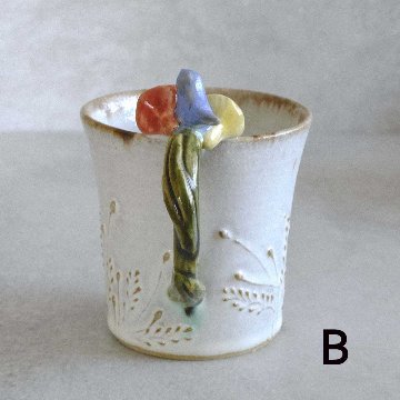 お花取手マグの画像