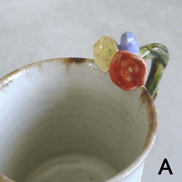 お花取手マグの画像