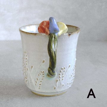 お花取手マグの画像