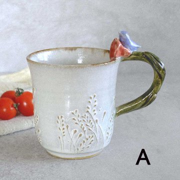 お花取手マグの画像